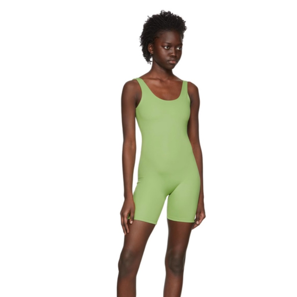 Girlfriend collective bike unitard Mantis size S